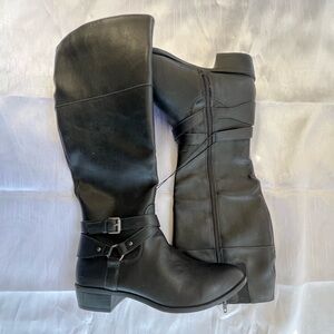 ANA Tall Riding Boots BLACK VEGAN LEATHER Women’s Size 9.5 NEW WITH TAGS